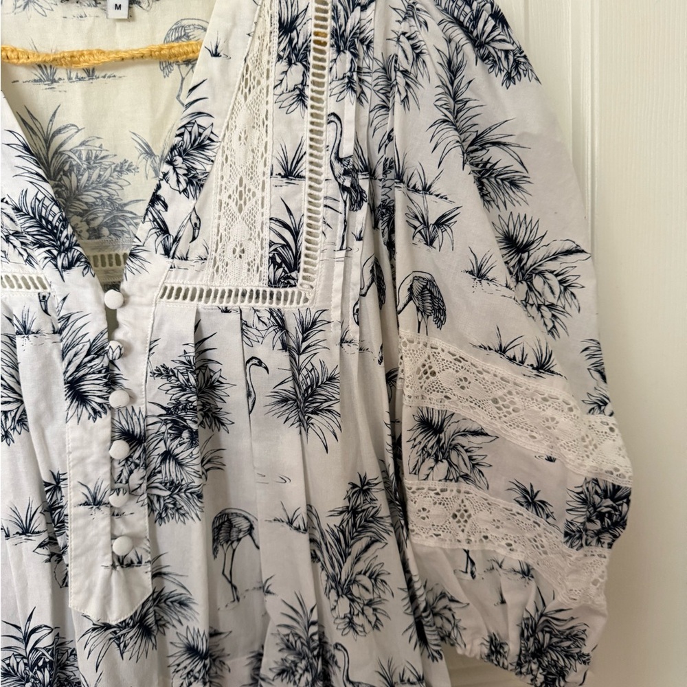 HUNTER BELL jenkins dress in floral garden party print size medium - Picture 6 of 7